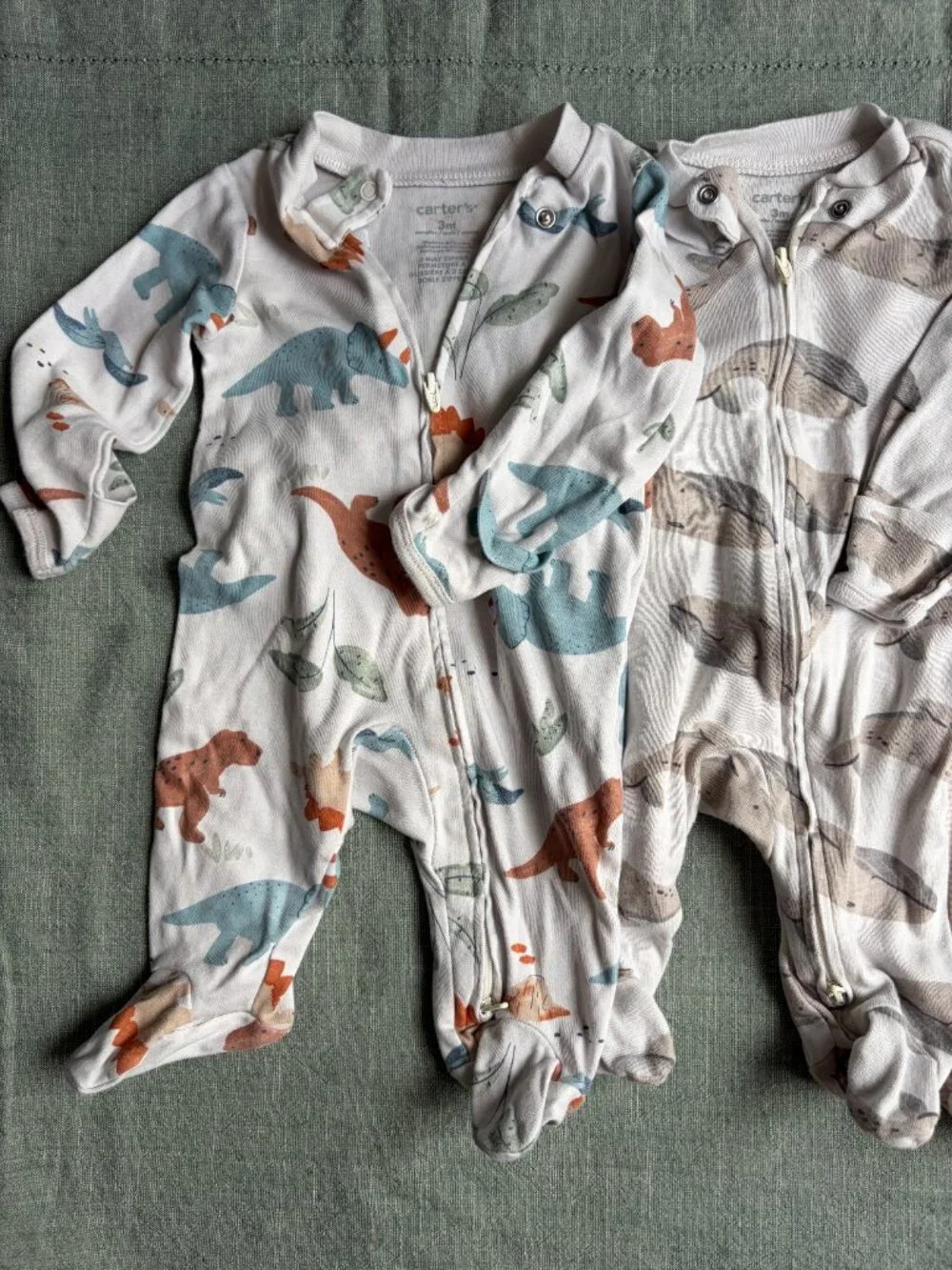 3-Piece Cute Baby Footie Pajamas Bundle 3m